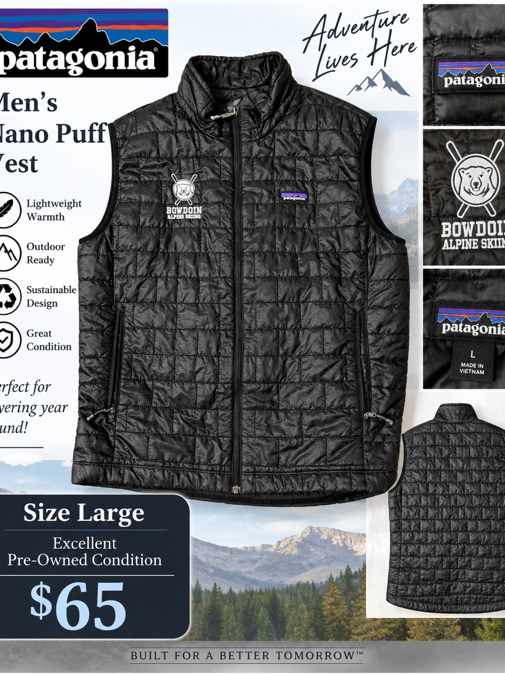 Patagonia Men’s Nano Puff Vest — Black